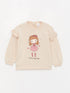 LC Waikiki Crew Neck Long Sleeve Printed Baby Girl Sweater and Tights